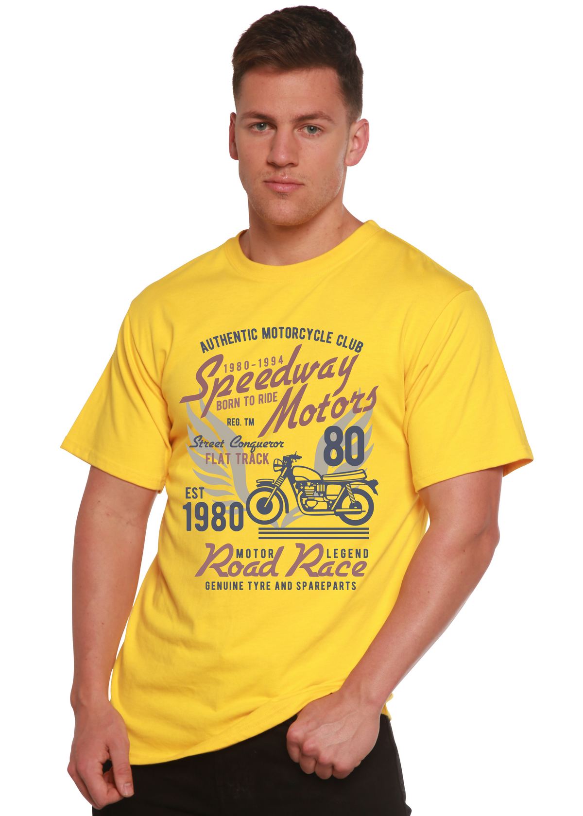 Speedway Motor men's bamboo graphic T-shirt – view 2