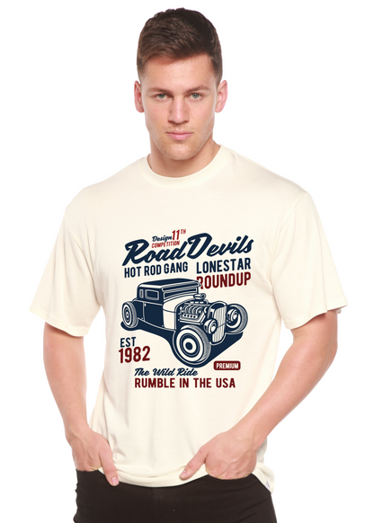 Road Devils men's short sleeve graphic T-shirt in bamboo viscose and organic cotton