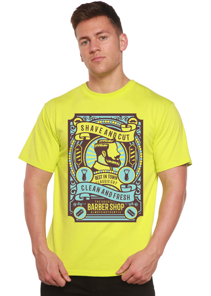 Shave and Cut men's bamboo graphic T-shirt – view 3