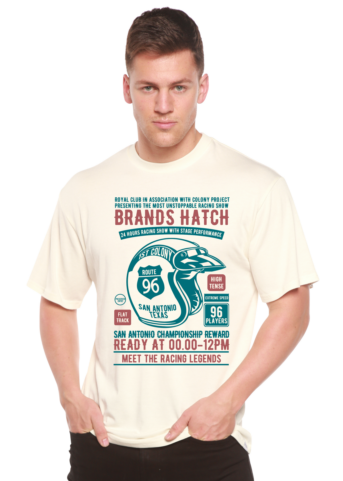 Brands Hatch men's bamboo graphic T-shirt – view 2