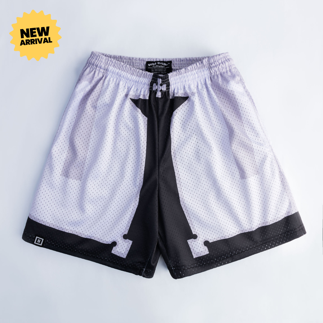 Company One anime mesh shorts with sublimated design