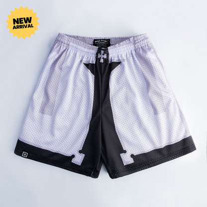 Company One anime mesh shorts with sublimated design