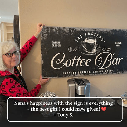 Coffee Bar Sign by Tailored Canvases