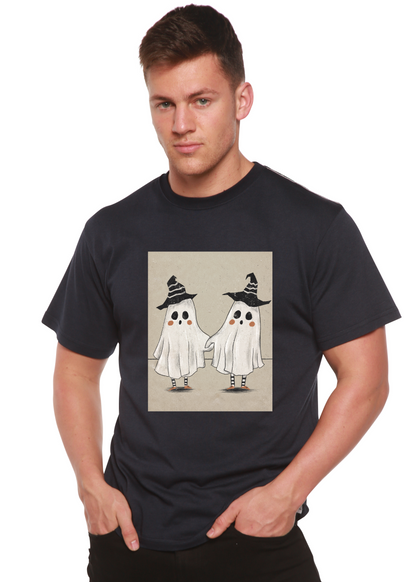 Cute Ghost men's bamboo graphic T-shirt – view 9