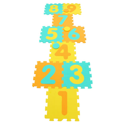 9 Pieces Interlocking Foam Puzzle Floor Mat with 3 Marker Discs by GBruno Store