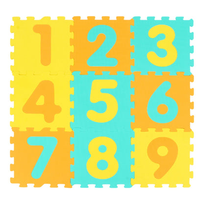 9 Pieces Interlocking Foam Puzzle Floor Mat with 3 Marker Discs by GBruno Store