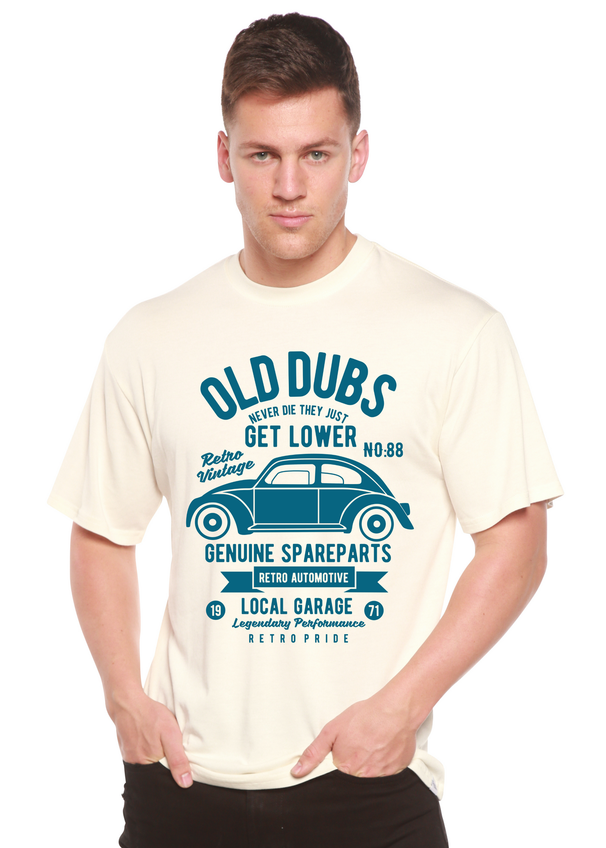 Old Dubs men's short sleeve graphic T-shirt in bamboo viscose and organic cotton