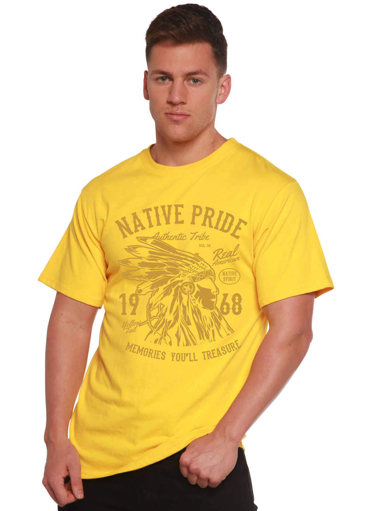 Native Pride men's bamboo graphic T-shirt – view 7
