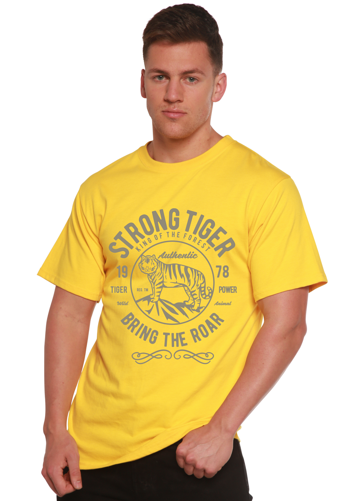 Strong Tiger men's bamboo graphic T-shirt – view 9