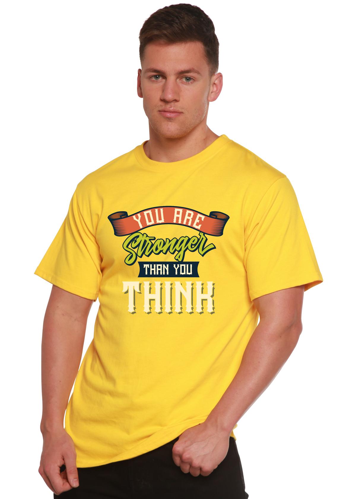 You Are Stronger Than You Think men's bamboo graphic T-shirt – view 9