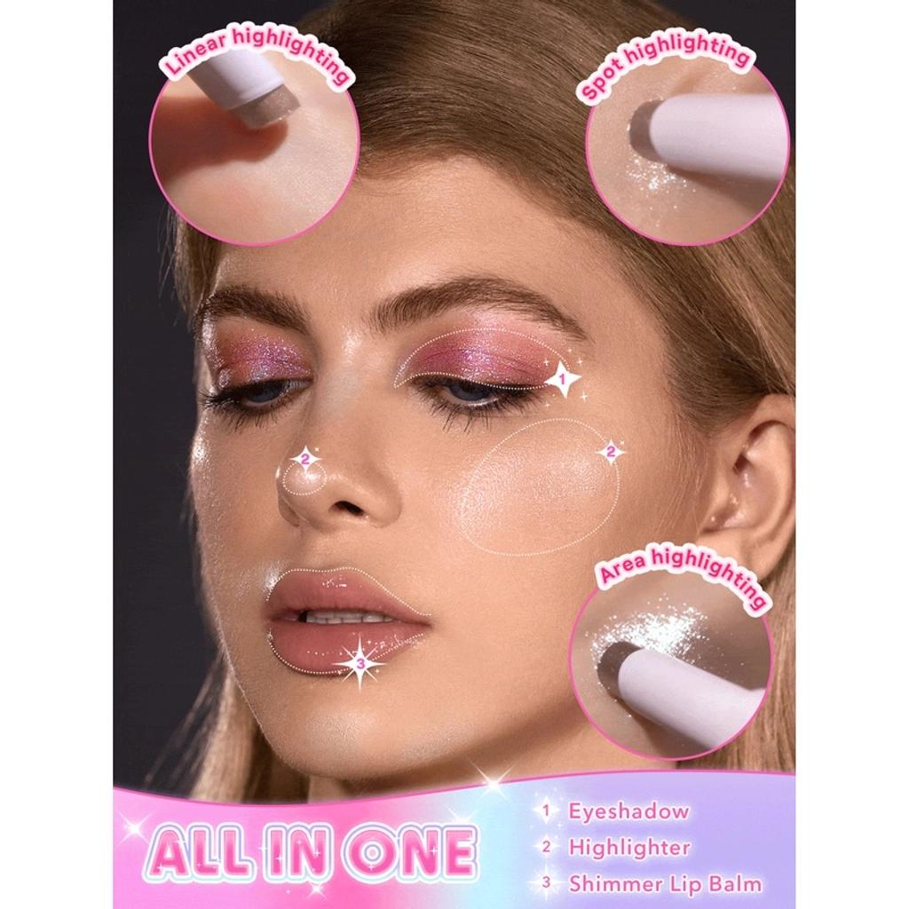 Sheglam Jelly Glaze Eyeshadow Stick in Starlit Silver by Beauty Care Bag