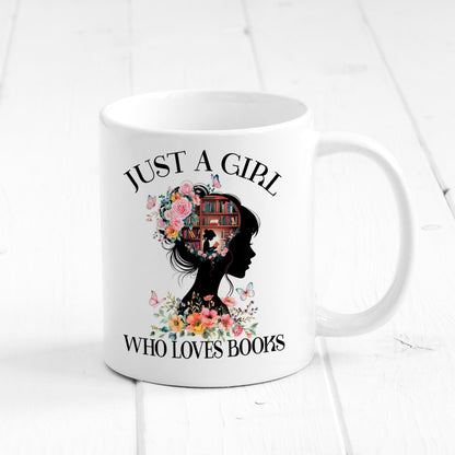 Book Lover Coffee Mug – Floral Book Mug | Ceramic, Microwave Safe Gift by Joyful Moose
