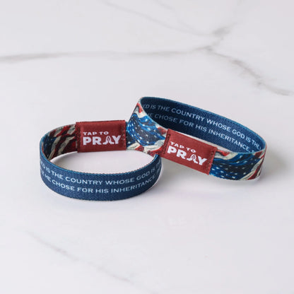 American Patriot Tap to Pray Wristband by Rust & Cinder
