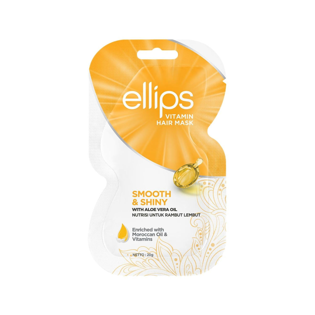 Ellips Smooth & Shiny Vitamin Hair Mask for Softness 20g by Beauty Care Bag