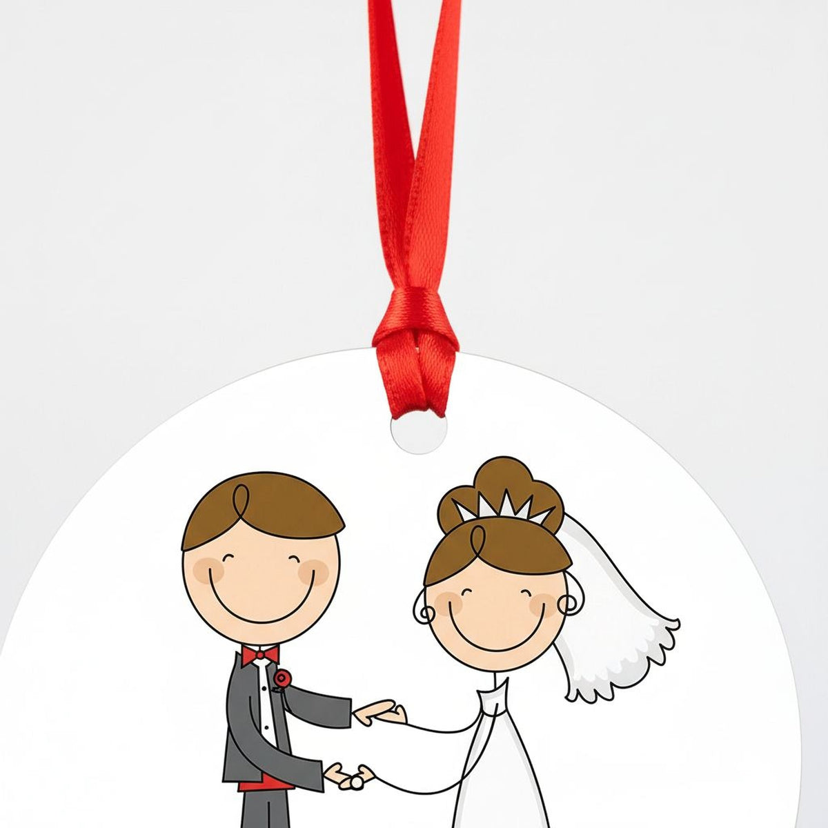 Personalized Wedding Ornament - Custom Wedding Keepsake | Newlywed Christmas Gift by Joyful Moose
