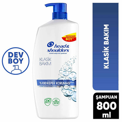 Head & Shoulders Classic Clean Anti-Dandruff Shampoo - 27 fl oz - Itchy Scalp Relief, All Hair Types, Daily Use, pH Balanced by Beauty Care Bag