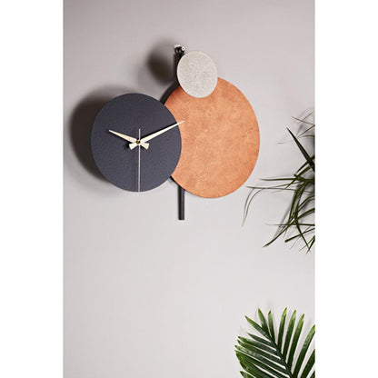 Muyika Handmade Metal Wall Clock - Silent Mechanism, Custom Painted, 18.90 x 17.32 inches by Beauty Care Bag