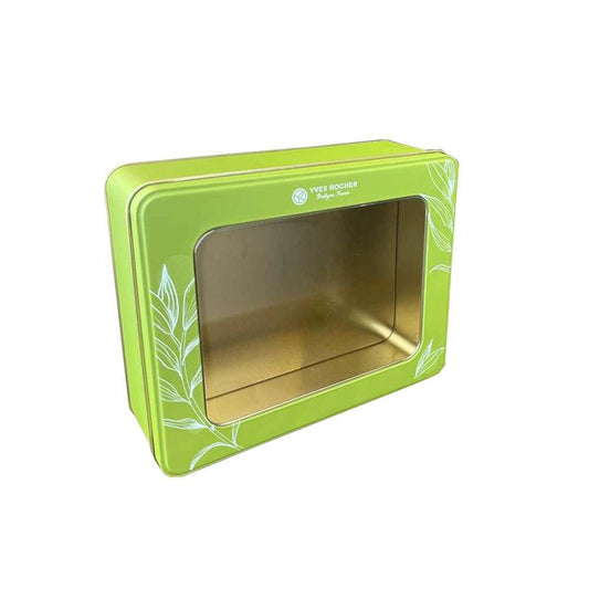 Yves Rocher gift box with metallic green lid
