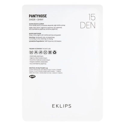 Eklips Cocoa Pantyhose Soft Sheer Tights in Size S by Beauty Care Bag