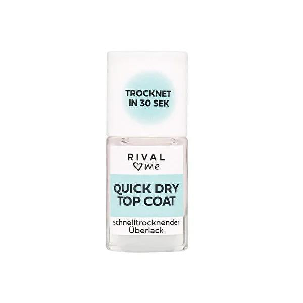 Rival Loves Me Quick Dry Gel Nail Polish Top Coat: Long Lasting, Chip-Free Shine, Fast Drying - Professional Manicure Finish at Home by Beauty Care Bag
