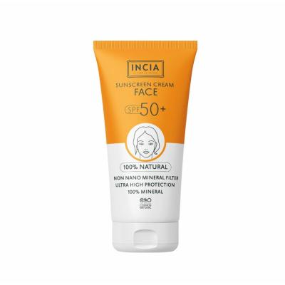 INCIA Natural Sunscreen for Face SPF 50+ - Organic Face Sunscreen for Sensitive Skin, Chemical-Free Sun Protection by Beauty Care Bag
