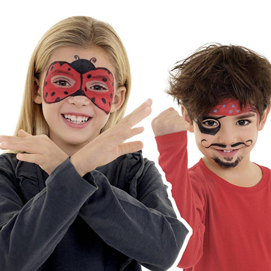 Carioca Carnival Face Paint Kit - 3 Water-Based Colors, Dermatologically Tested, Easy Twist-Apply Design for Kids & Adults by Beauty Care Bag