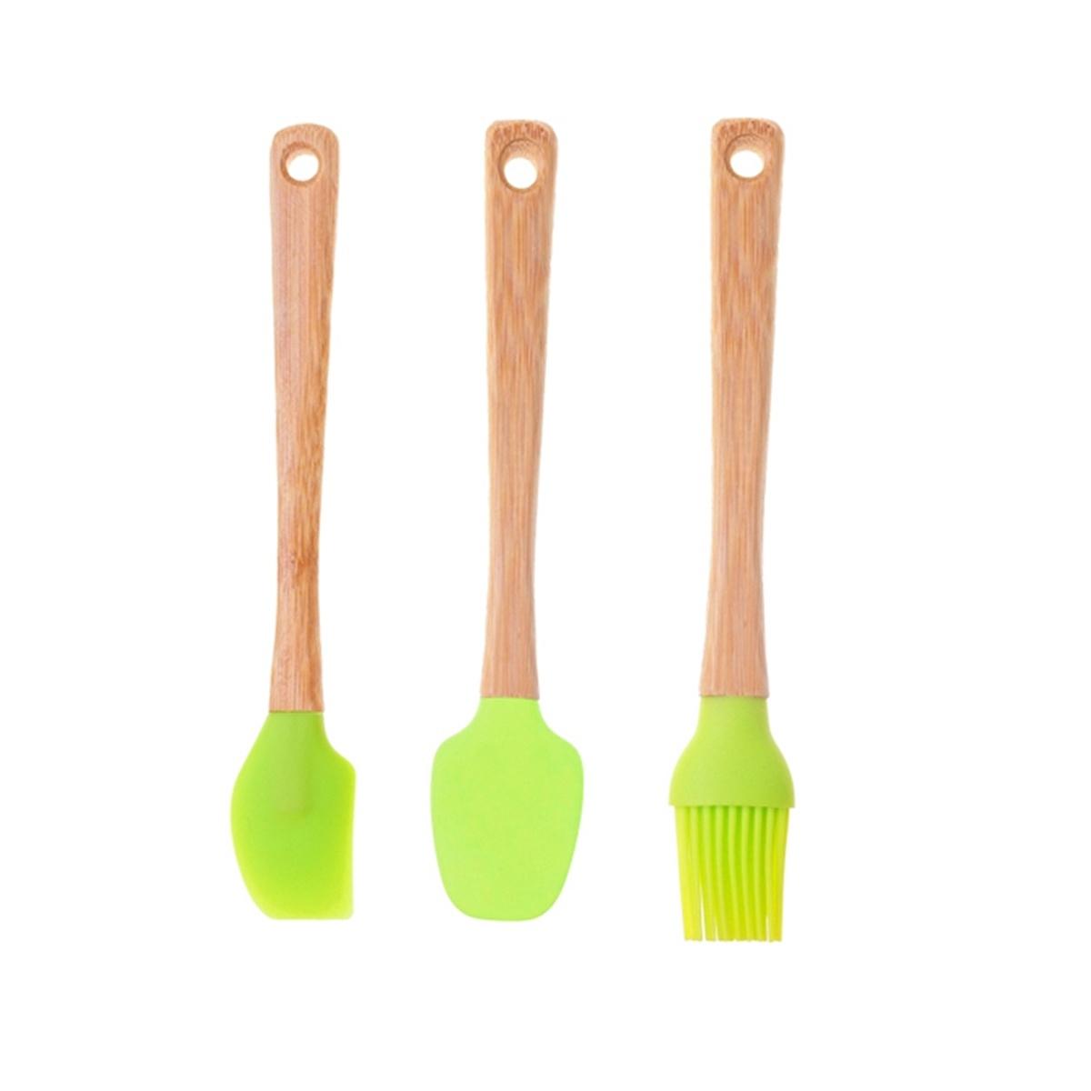 Bambum Team: Small Bamboo Spatula Set (3-Piece) - Eco-Friendly Cooking Utensils | Perfect for Small Kitchens by Beauty Care Bag