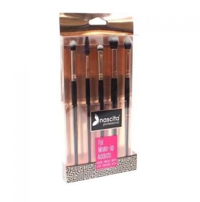 Nascita Makeup Brush Set - Professional Eye Makeup Brushes for Sensitive Skin - 5 Piece Set with Storage Case by Beauty Care Bag