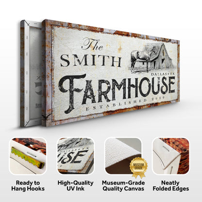 Rustic Horse Farmhouse Sign by Tailored Canvases