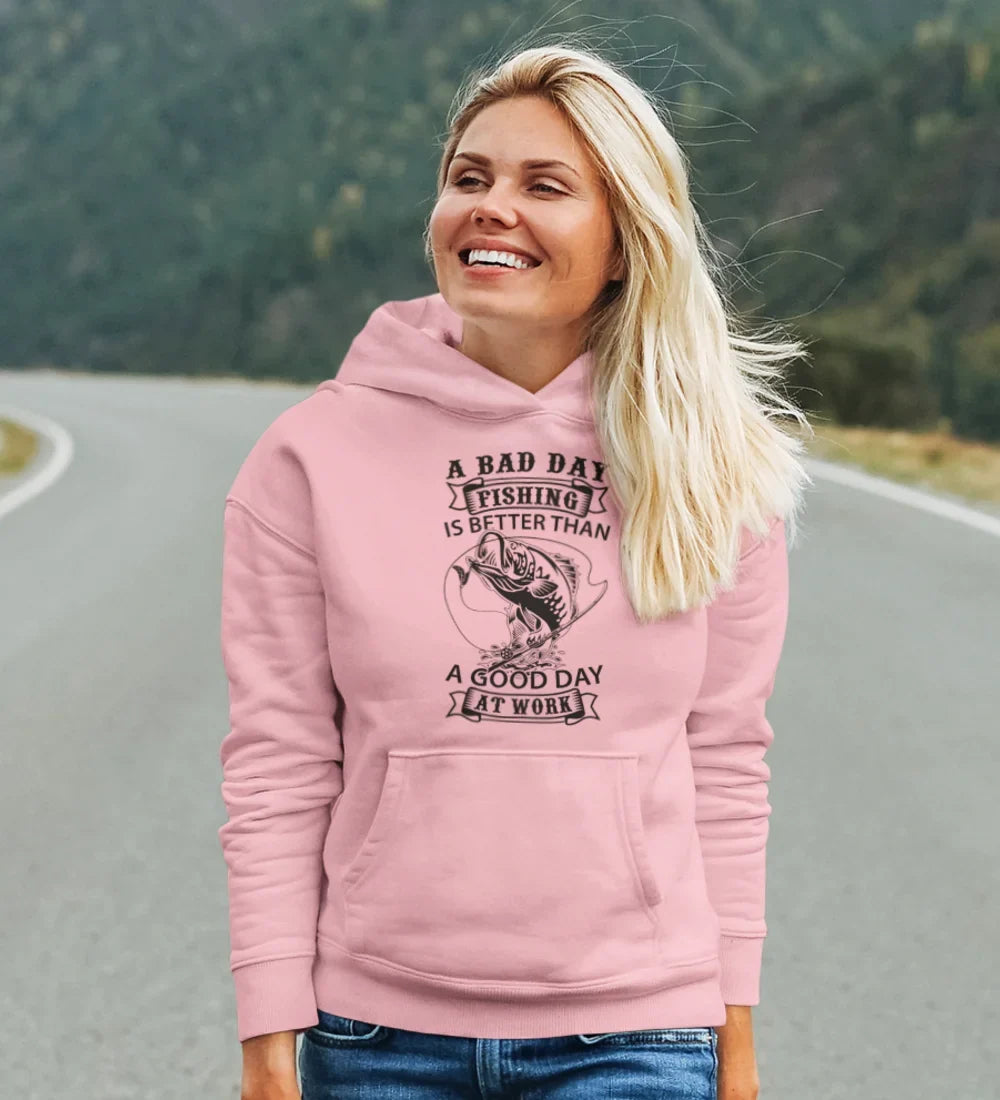 A Bad Day Fishing Unisex Hoodie by Outdoorzees