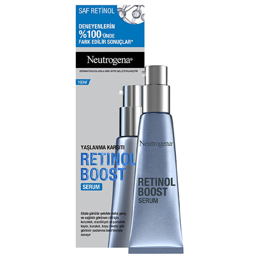 Neutrogena Retinol Boost Anti-Aging Serum: Reduce Wrinkles, Improve Skin Elasticity & Brightness - Fight Dark Spots & Achieve Youthful Skin by Beauty Care Bag