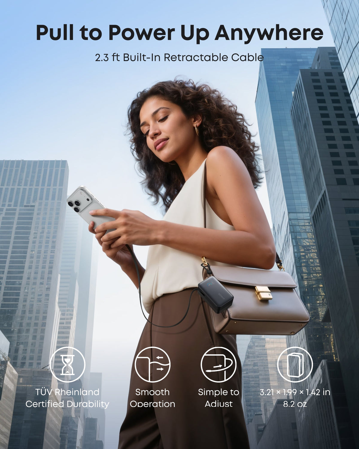 Anker Nano Power Bank (10K, 45W, Built-In Retractable USB-C Cable) by Anker