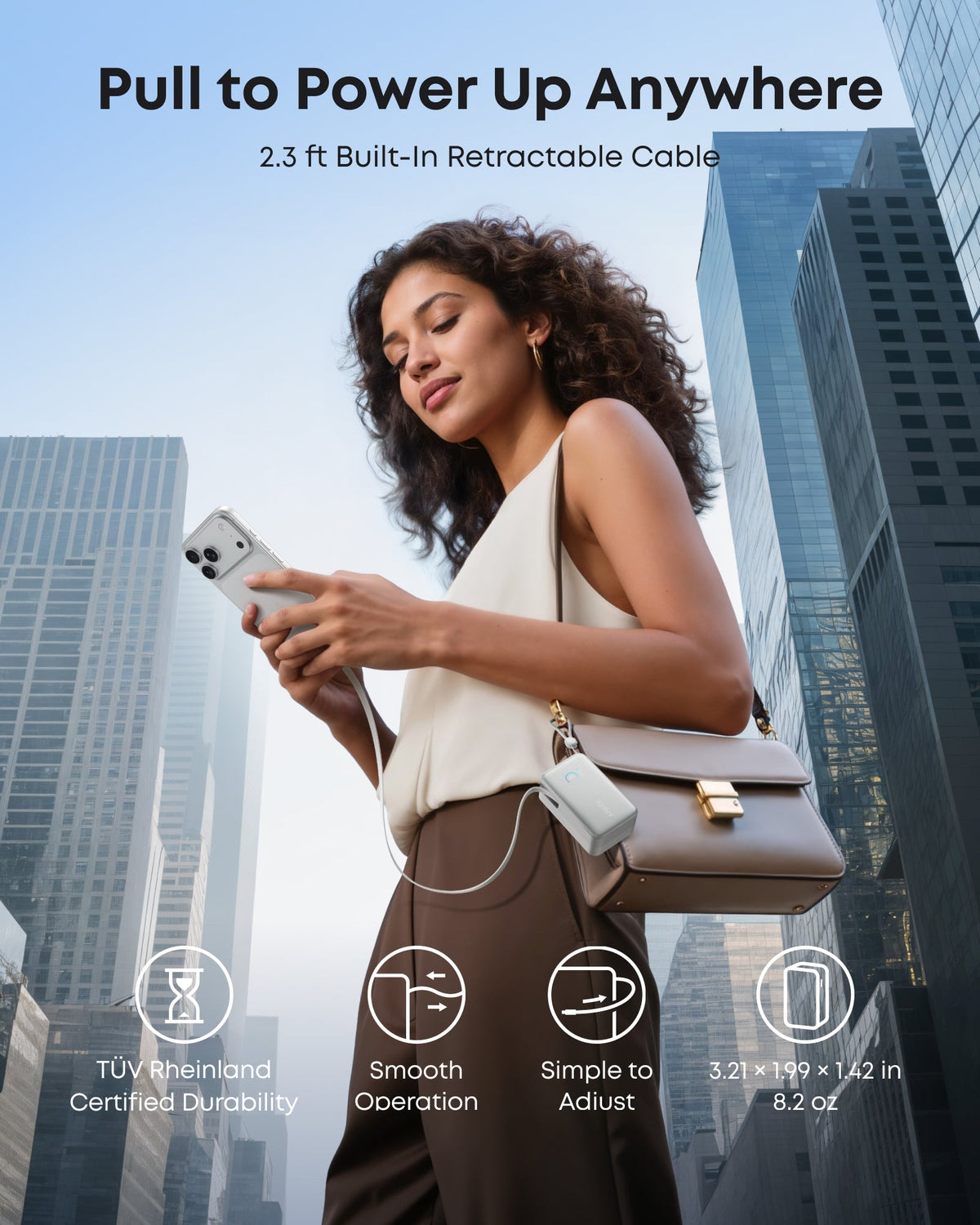 Anker Nano Power Bank (10K, 45W, Built-In Retractable USB-C Cable) by Anker