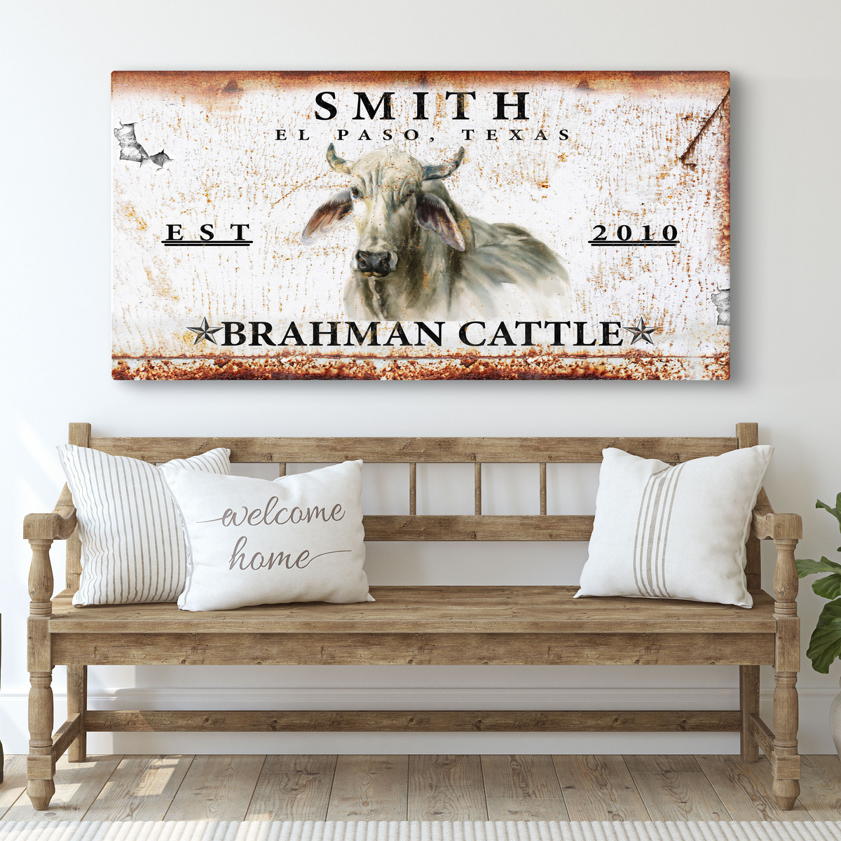 Brahman Cattle Sign II by Tailored Canvases