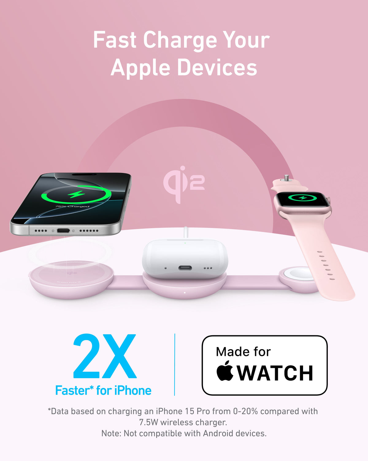 Anker MagGo Wireless Charging Station (3-in-1, Foldable Pad) by Anker