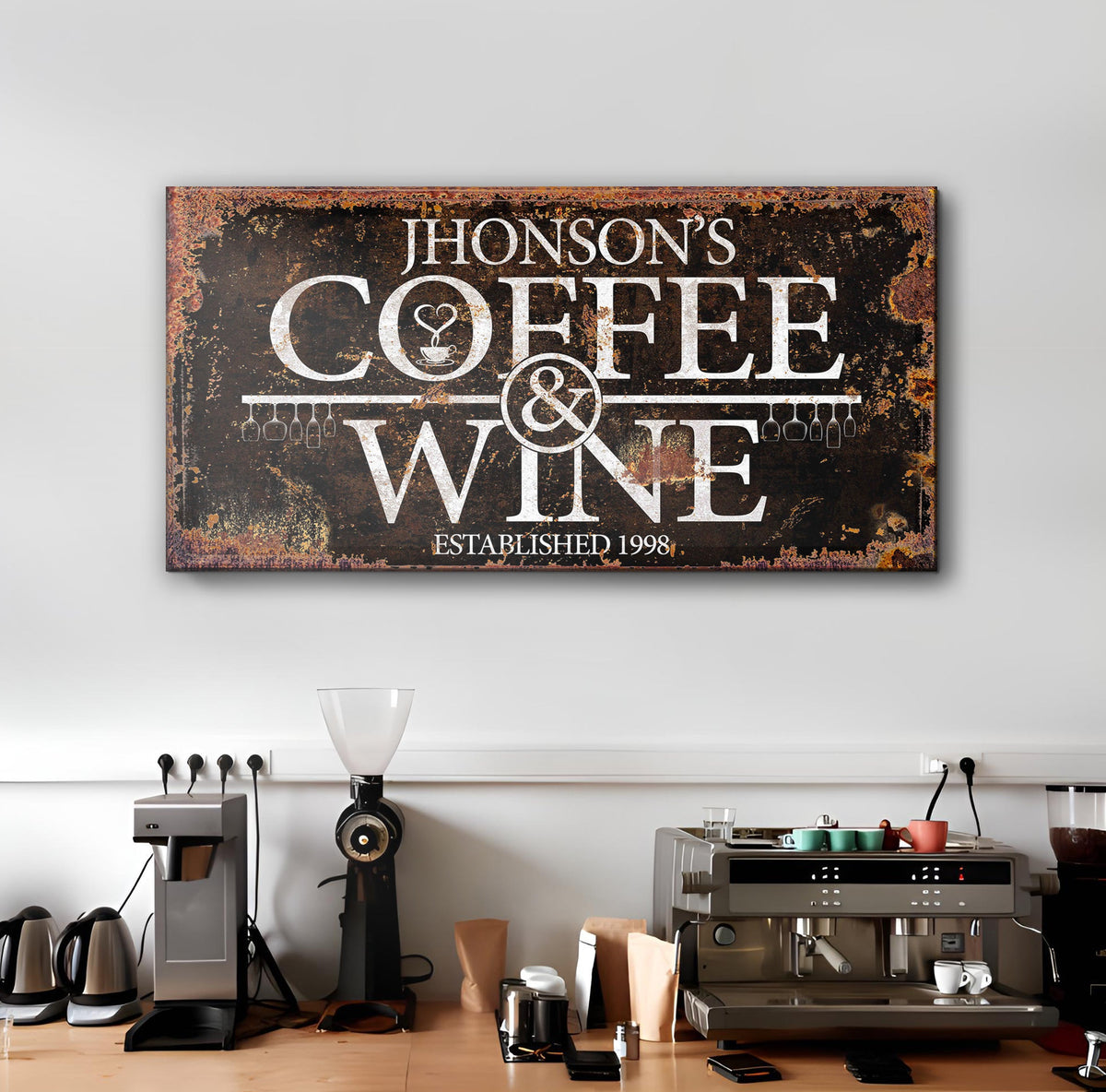 Coffee and Wine Sign III by Tailored Canvases