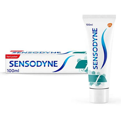 Sensodyne F Fluoride Toothpaste for Sensitive Teeth - 3.38 fl oz by Beauty Care Bag