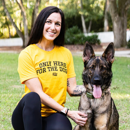 Only Here For The Dogs - tee by Tango Charlie Apparel