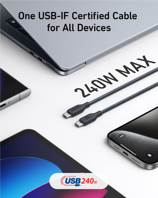 Anker <b>543</b> USB C to USB C Cable (240W, 10 ft) by Anker