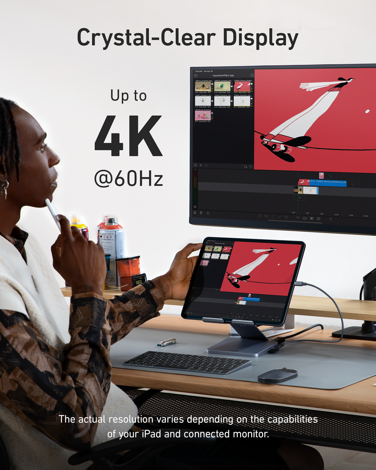Anker 551 USB-C Hub (8-in-1, Tablet Stand) by Anker