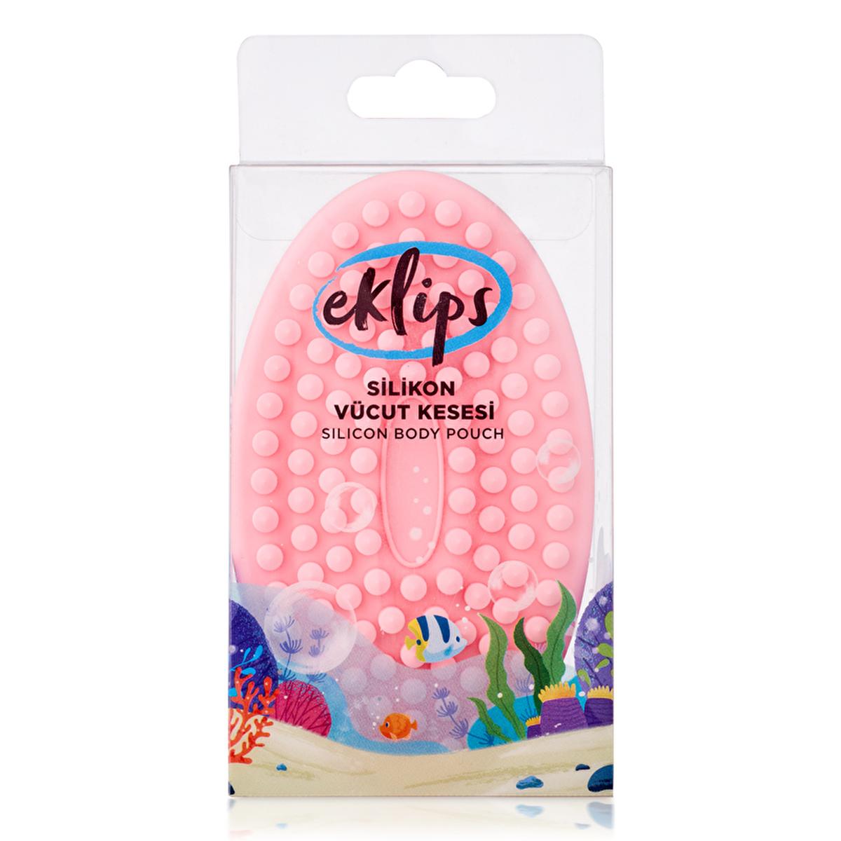 Eklips Silicone Body Scrubber - Dual Sided Exfoliating Brush for Cleansing and Scalp Massage - Healthier Skin & Relaxation by Beauty Care Bag