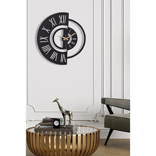 Muyika 50cm Metal Silent Wall Clock - Modern Large Wall Decor for Indoor Spaces by Beauty Care Bag