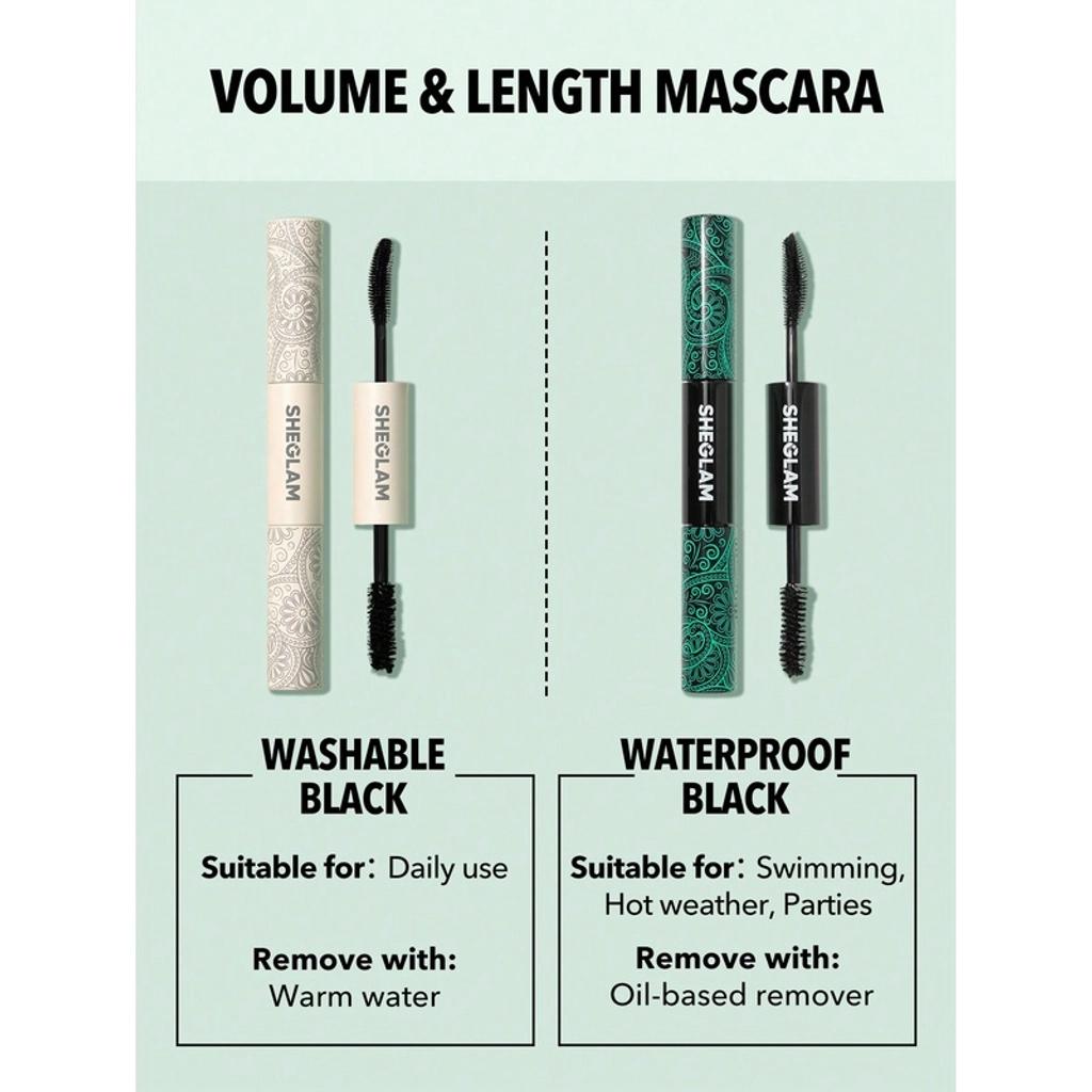 Sheglam All-In-One Waterproof Mascara for Volume & Length by Beauty Care Bag