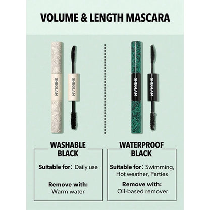 Sheglam All-In-One Waterproof Mascara for Volume & Length by Beauty Care Bag