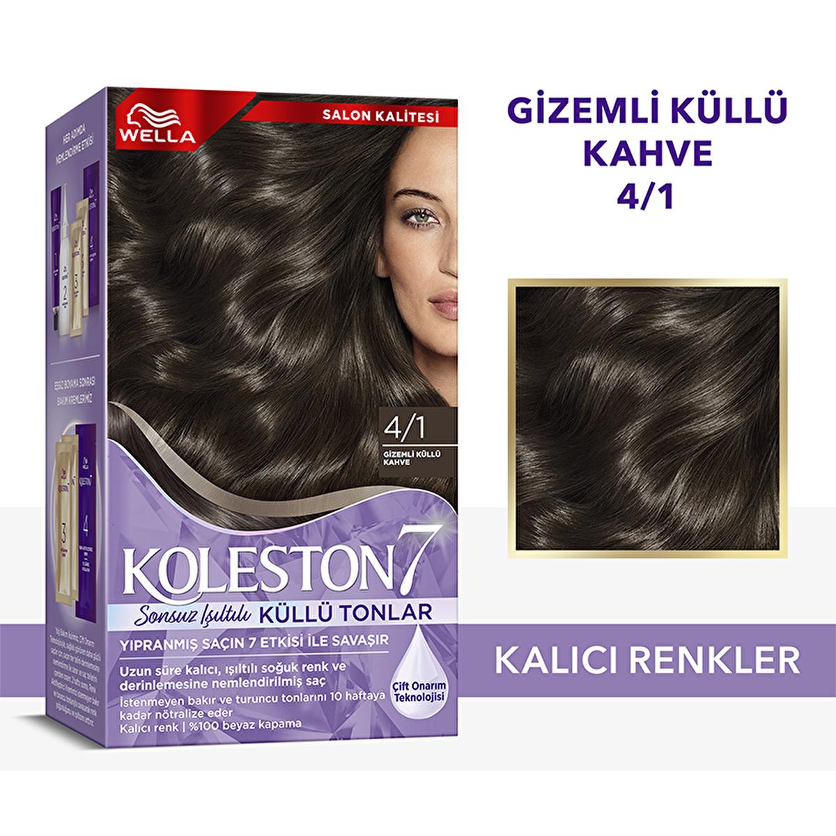 Wella Koleston Ash Brown Hair Dye Kit: Permanent Cool Tone Hair Color, Repairs Damage, Neutralizes Brassiness, Lasts Up to 10 Weeks by Beauty Care Bag