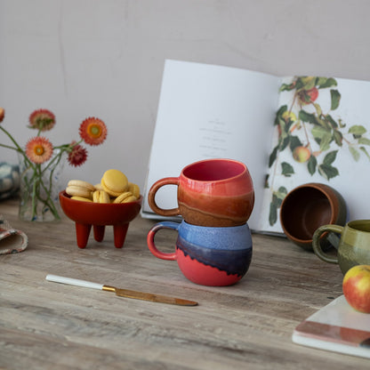 Reactive Glaze Colorful Ceramic Coffee Mug by Rust & Cinder