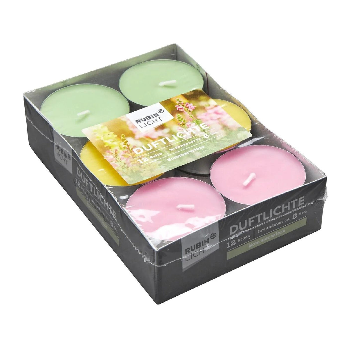 Rubinlicht Summer Meadow Scented Maxi Tealight Candles 12-Pack by Beauty Care Bag