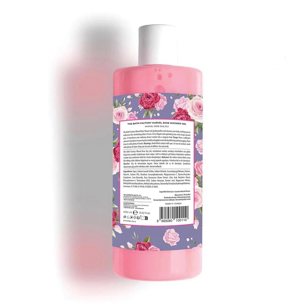 The Bath Factory Marvel Rose Hydrating Shower Gel 400 ml by Beauty Care Bag
