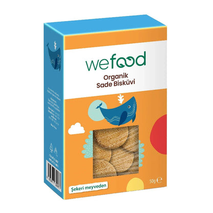 Wefood Organic Plain Butter Biscuits with Rich Taste 50g by Beauty Care Bag