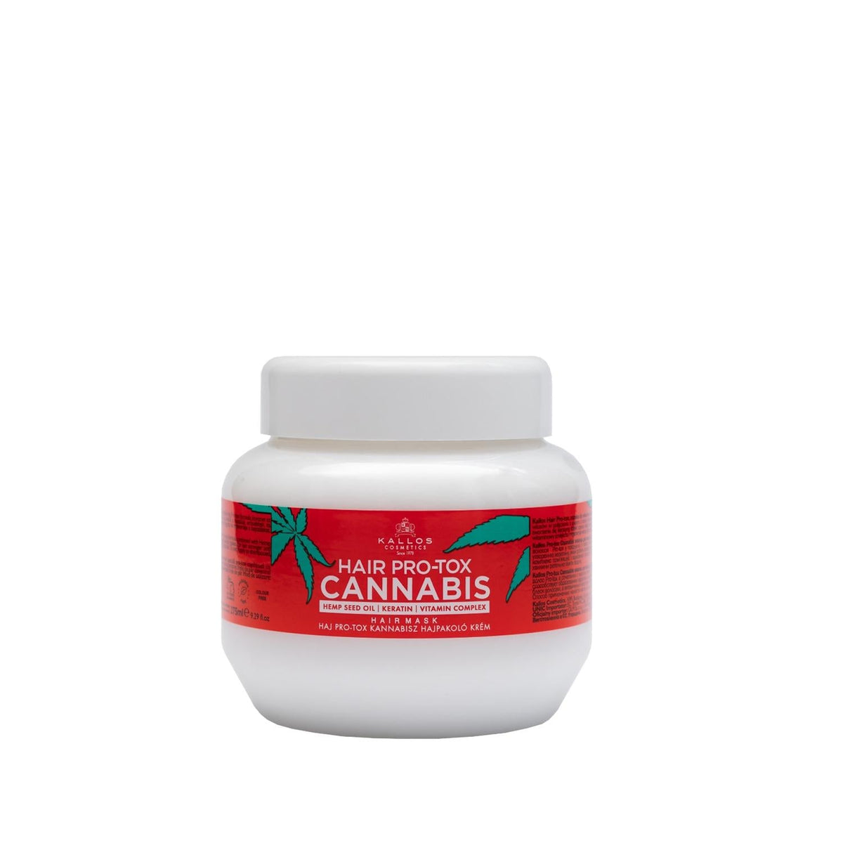 Kallos Cosmetics Cannabis Hair Mask - Nourishing, Repairing, 275ml for Damaged Hair by Beauty Care Bag